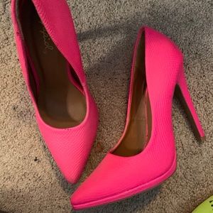 Hot pink heels